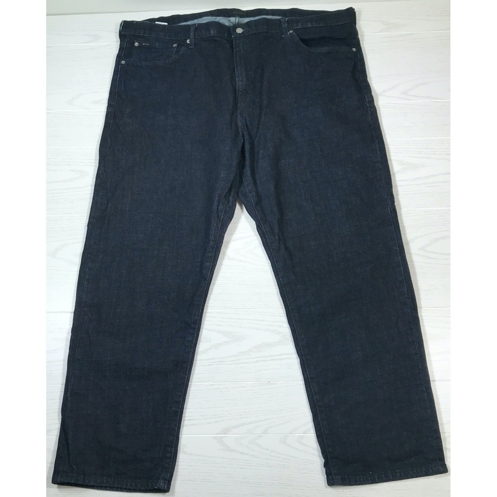 Polo Ralph Lauren Prospect Straight Jeans Men 48x32 Dark Blue Big Size Denim